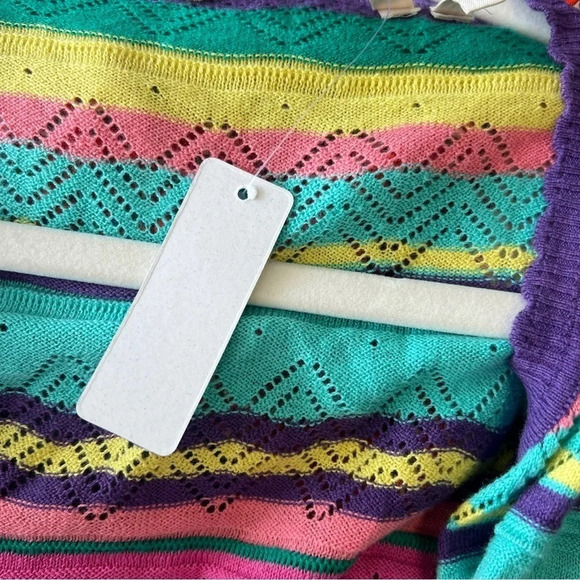 Soft Surroundings Size Small Monteverde Stripe Cardigan Sweater NEW! - Picture 5 of 7